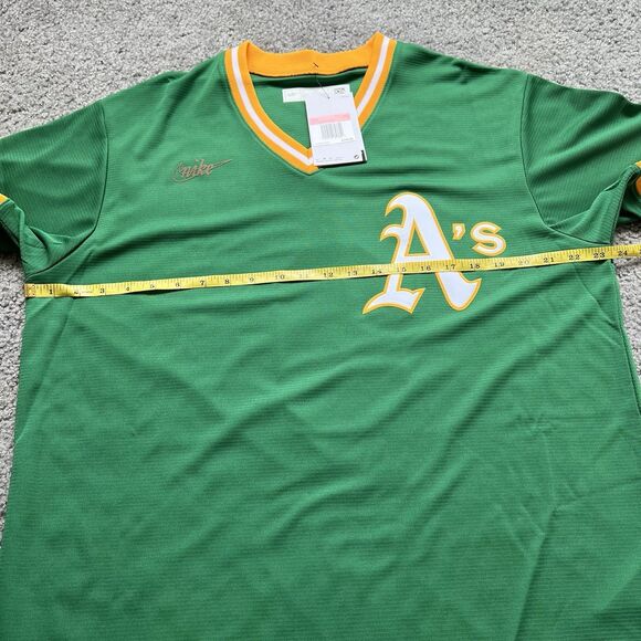 Official Reggie Jackson Oakland A's Cooperstown Throwback Jersey Nike Men Sz L - Picture 9 of 15